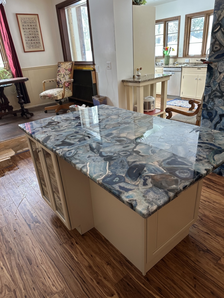 Vibrant Blue Agate Countertops